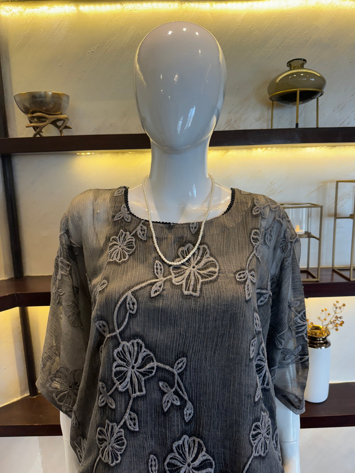 Floral Whisper Embroidered Tunic