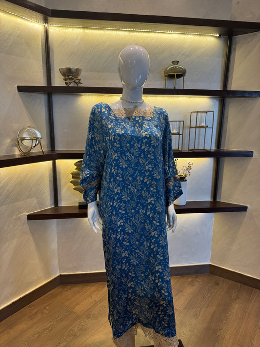 Royal Blossom Silk Kaftan